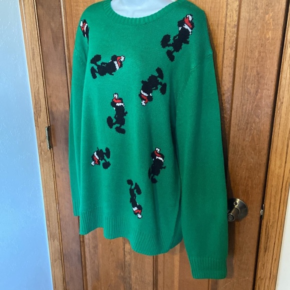 Disney Christmas Mickey MouseSweater Pullover Ribbed Knit Long Sleeve Holiday XL - Picture 3 of 10